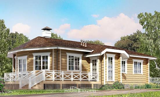 095-001-Л Проект одноэтажного дома, небольшой дом из бревен Жигулёвск | Проекты домов от House Expert