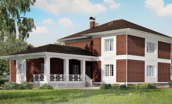 315-001-П Проект двухэтажного дома, гараж, классический коттедж из кирпича Сызрань | Проекты домов от House Expert