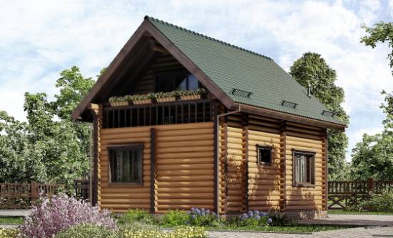 080-003-П Проект двухэтажного дома с мансардой, недорогой домик из дерева Самара | Проекты домов от House Expert