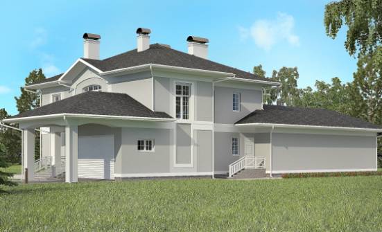 360-001-П Проект двухэтажного дома и гаражом, уютный загородный дом из кирпича Новокуйбышевск | Проекты домов от House Expert