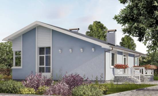 110-003-Л Проект одноэтажного дома, простой коттедж из пеноблока Самара | Проекты домов от House Expert