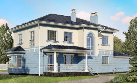 285-003-Л Проект двухэтажного дома и гаражом, красивый загородный дом из кирпича Жигулёвск | Проекты домов от House Expert