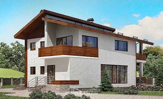 180-009-П Проект двухэтажного дома с мансардой, классический загородный дом из кирпича Самара | Проекты домов от House Expert