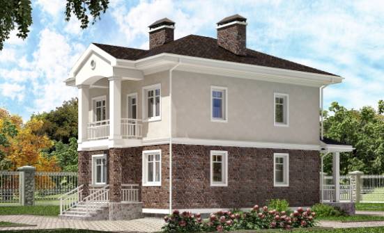120-001-Л Проект трехэтажного дома, скромный загородный дом из твинблока Жигулёвск | Проекты домов от House Expert