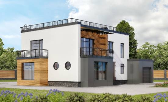 260-002-П Проект двухэтажного дома и гаражом, огромный дом из бризолита Сызрань | Проекты домов от House Expert