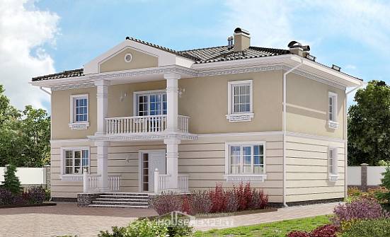 210-005-Л Проект двухэтажного дома, простой коттедж из газосиликатных блоков Новокуйбышевск | Проекты домов от House Expert