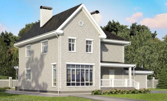 190-001-Л Проект двухэтажного дома и гаражом, классический дом из кирпича Сызрань | Проекты домов от House Expert