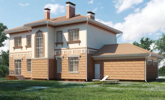 285-001-Л Проект двухэтажного дома и гаражом, большой домик из кирпича Сызрань | Проекты домов от House Expert