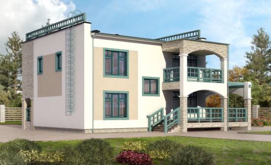 150-010-П Проект двухэтажного дома, красивый коттедж из кирпича Жигулёвск | Проекты домов от House Expert