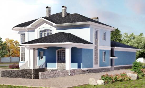 620-001-П Проект трехэтажного дома, гараж, современный загородный дом из теплоблока Сызрань | Проекты домов от House Expert