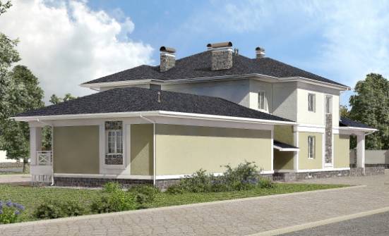 620-001-Л Проект трехэтажного дома и гаражом, огромный коттедж из газосиликатных блоков Самара | Проекты домов от House Expert