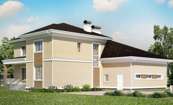 335-001-Л Проект двухэтажного дома, гараж, красивый дом из кирпича Новокуйбышевск | Проекты домов от House Expert