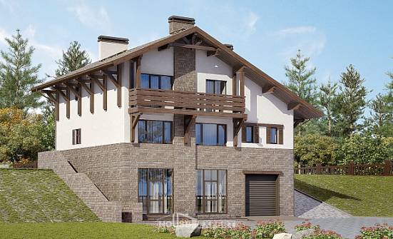 305-002-П Проект трехэтажного дома с мансардой, большой коттедж из кирпича Самара | Проекты домов от House Expert