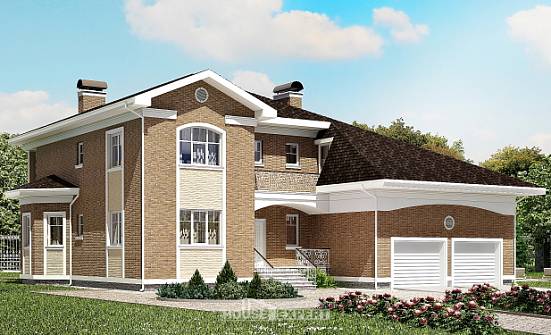 335-002-П Проект двухэтажного дома и гаражом, огромный домик из кирпича Самара | Проекты домов от House Expert