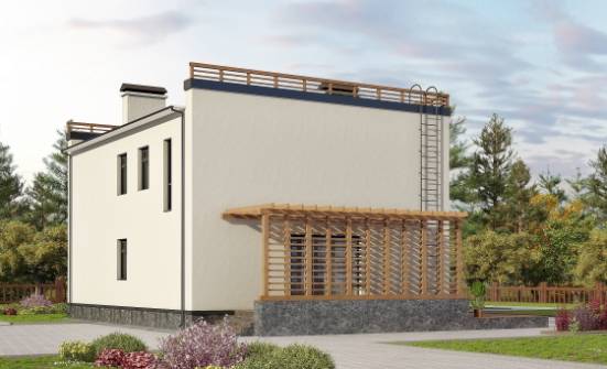 215-002-Л Проект двухэтажного дома, средний загородный дом из теплоблока Новокуйбышевск | Проекты домов от House Expert
