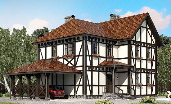 180-004-Л Проект двухэтажного дома с мансардой и гаражом, бюджетный коттедж из кирпича Самара | Проекты домов от House Expert