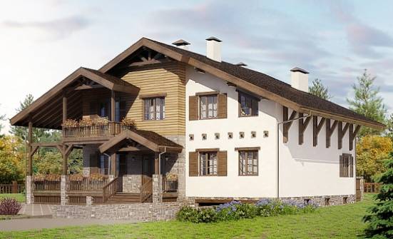 400-004-П Проект трехэтажного дома мансардный этаж, гараж, уютный домик из кирпича Новокуйбышевск | Проекты домов от House Expert