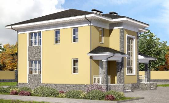 155-011-Л Проект двухэтажного дома, доступный загородный дом из поризованных блоков Новокуйбышевск | Проекты домов от House Expert