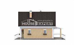130-004-П Проект двухэтажного дома мансардой, уютный коттедж из бризолита Самара, House Expert
