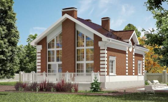 160-009-П Проект двухэтажного дома с мансардой, компактный дом из газосиликатных блоков Новокуйбышевск | Проекты домов от House Expert