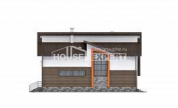240-004-П Проект двухэтажного дома с мансардным этажом и гаражом, современный загородный дом из пеноблока Новокуйбышевск, House Expert
