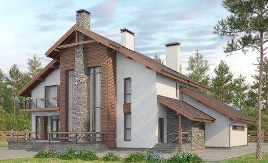 270-003-Л Проект двухэтажного дома с мансардой, гараж, классический домик из газобетона Сызрань | Проекты домов от House Expert