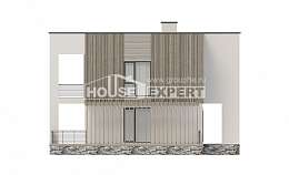 150-017-П Проект двухэтажного дома, недорогой коттедж из поризованных блоков Самара, House Expert