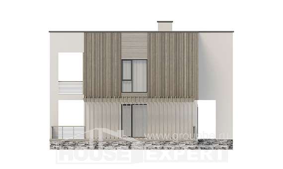 150-017-П Проект двухэтажного дома, недорогой коттедж из поризованных блоков Самара, House Expert