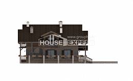 400-004-П Проект трехэтажного дома с мансардным этажом, гараж, классический коттедж из кирпича Отрадный, House Expert