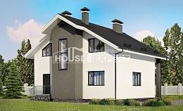 150-005-Л Проект двухэтажного дома мансардный этаж, красивый дом из газобетона Отрадный, House Expert