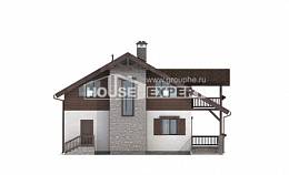 150-004-Л Проект двухэтажного дома мансардный этаж, красивый домик из теплоблока Сызрань, House Expert