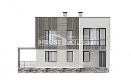 150-017-П Проект двухэтажного дома, компактный домик из теплоблока Отрадный, House Expert
