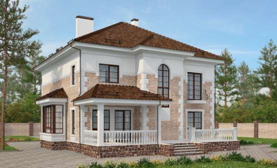 220-008-П Проект двухэтажного дома, красивый дом из кирпича Отрадный | Проекты домов от House Expert