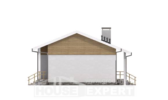 080-004-П Проект одноэтажного дома, эконом загородный дом из арболита Отрадный, House Expert