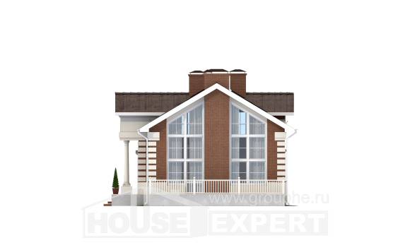 160-009-П Проект двухэтажного дома с мансардой, бюджетный загородный дом из теплоблока Жигулёвск, House Expert