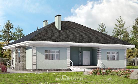 135-003-Л Проект одноэтажного дома, компактный коттедж из газосиликатных блоков Сызрань | Проекты домов от House Expert