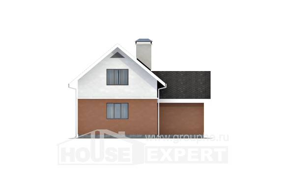 120-002-Л Проект двухэтажного дома с мансардным этажом, гараж, современный дом из теплоблока Самара, House Expert