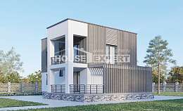 150-017-П Проект двухэтажного дома, бюджетный дом из блока Самара, House Expert