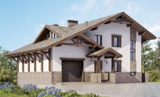 305-002-П Проект трехэтажного дома с мансардой, современный загородный дом из кирпича Жигулёвск | Проекты домов от House Expert