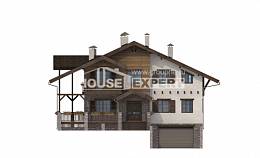 400-004-П Проект трехэтажного дома мансардой и гаражом, современный домик из кирпича Отрадный, House Expert