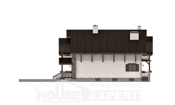 400-004-П Проект трехэтажного дома мансардой, гараж, красивый дом из кирпича Самара, House Expert