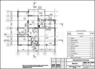 Отделочный план 1-го этажа, М 1:100
