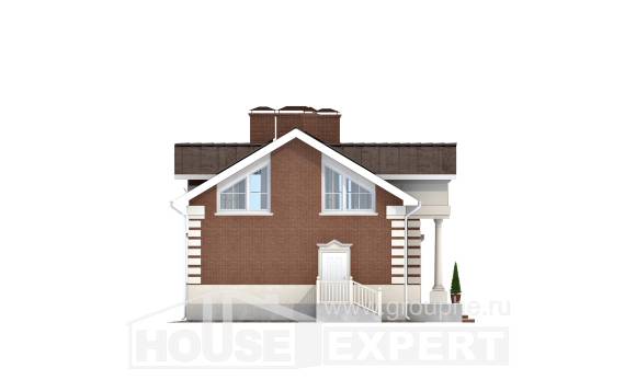 160-009-П Проект двухэтажного дома с мансардой, уютный загородный дом из твинблока Самара, House Expert