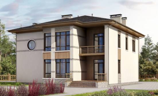 345-001-П Проект двухэтажного дома, уютный дом из арболита Отрадный | Проекты домов от House Expert