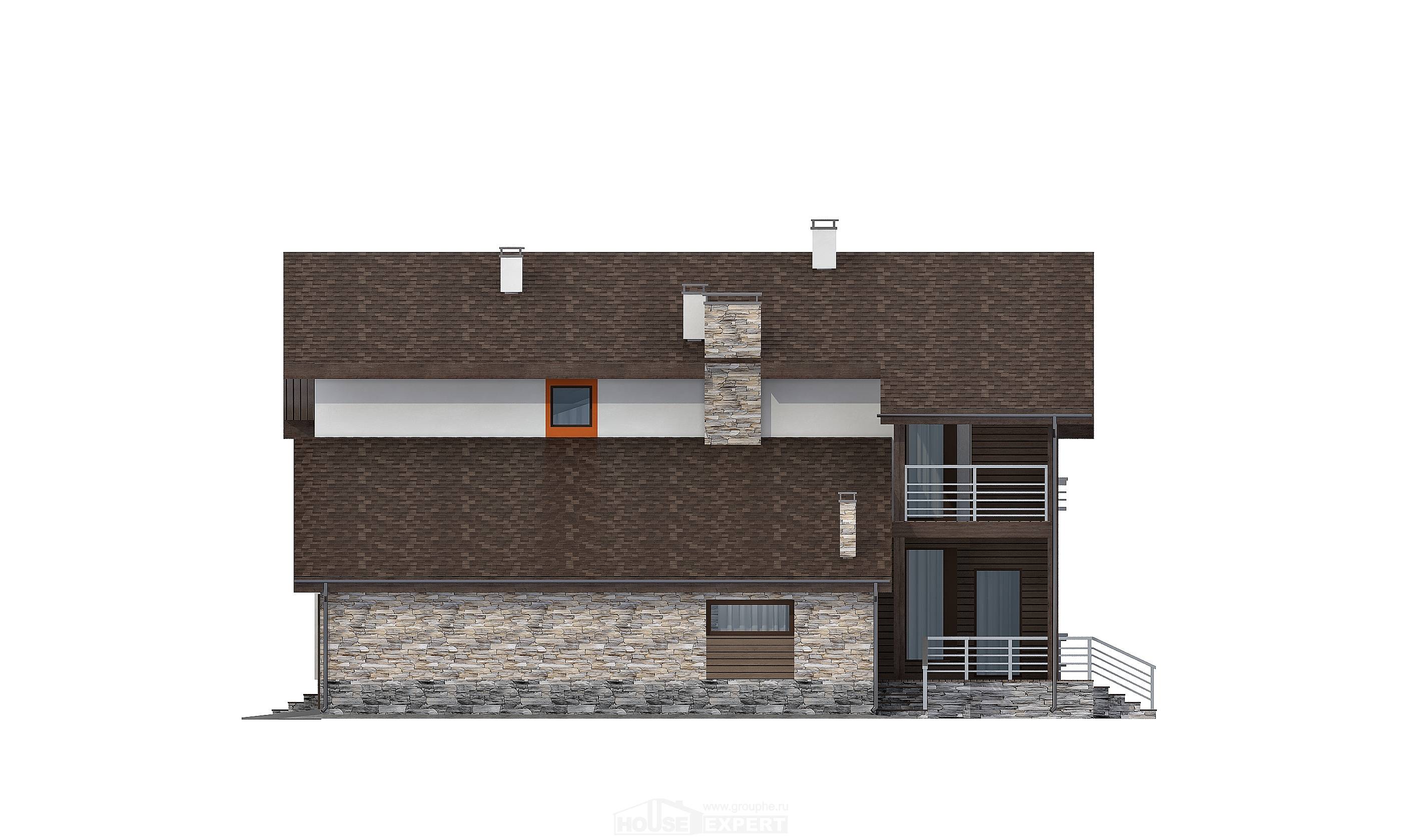 240-004-П Проект двухэтажного дома мансардный этаж, гараж, уютный домик из бризолита Жигулёвск, House Expert