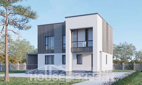 150-017-П Проект двухэтажного дома, красивый загородный дом из пеноблока Жигулёвск, House Expert