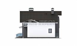 150-005-Л Проект двухэтажного дома мансардный этаж, компактный домик из арболита Новокуйбышевск, House Expert
